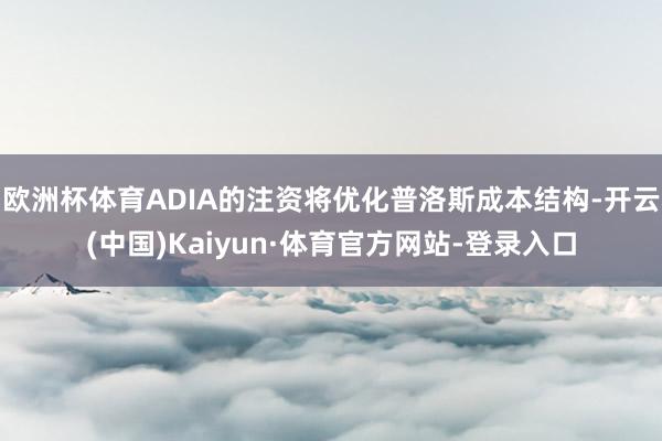 欧洲杯体育ADIA的注资将优化普洛斯成本结构-开云(中国)Kaiyun·体育官方网站-登录入口